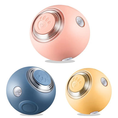 High Quality Smart Cat Toys Automatic Rolling Ball Electric Silicone Anti-Bite Anti-Fall Rotating Shine Interactive Pet Dog Toy