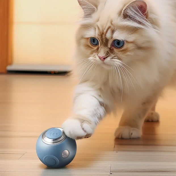 High Quality Smart Cat Toys Automatic Rolling Ball Electric Silicone Anti-Bite Anti-Fall Rotating Shine Interactive Pet Dog Toy