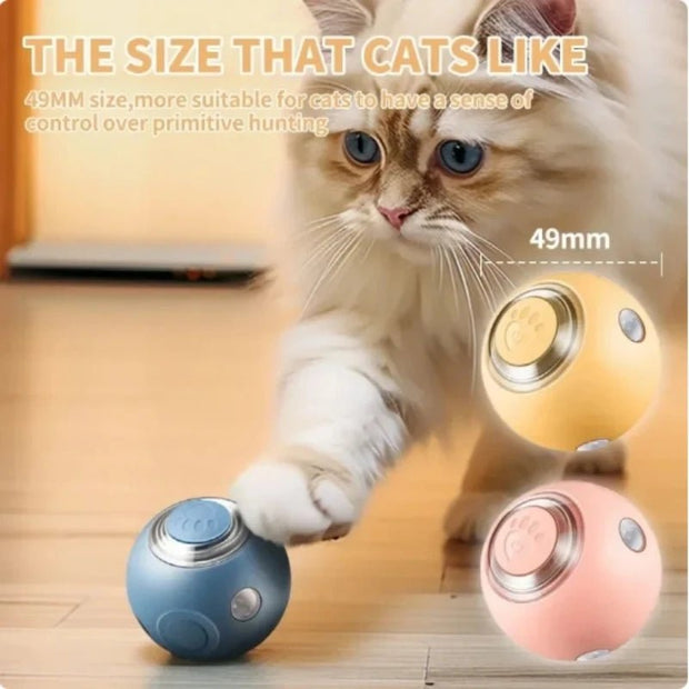High Quality Smart Cat Toys Automatic Rolling Ball Electric Silicone Anti-Bite Anti-Fall Rotating Shine Interactive Pet Dog Toy