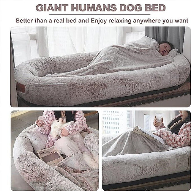 Human Dog Bed  Portable Pet Bed Cloth Human Sleeping Huge Kennel Cat Kennel Kennel Removable And Washable