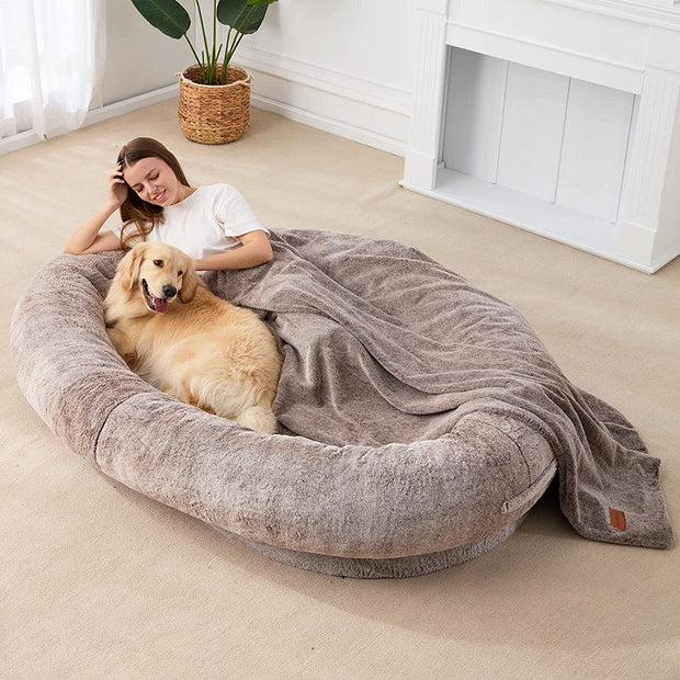 Human Dog Bed  Portable Pet Bed Cloth Human Sleeping Huge Kennel Cat Kennel Kennel Removable And Washable