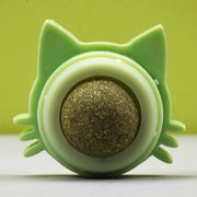 Pet Catnip Ball Toy Natural Mint Promotes Digestion Cat Grass Wall Sticker Ball Can Be Rotated Cat Lick Candy Snacks Kitten Toy