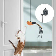 Upgraded Epoxy Sucker Steel Wire Long Rod Feather Cat Teasing Stick Cat Self Hi No Harmful Ingredients